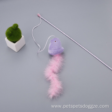 Bird cats stick plastic pole cat teaser